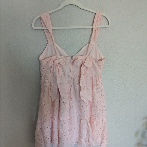 Trixxi Blush Eyelet Dress - Picture 2 of 5